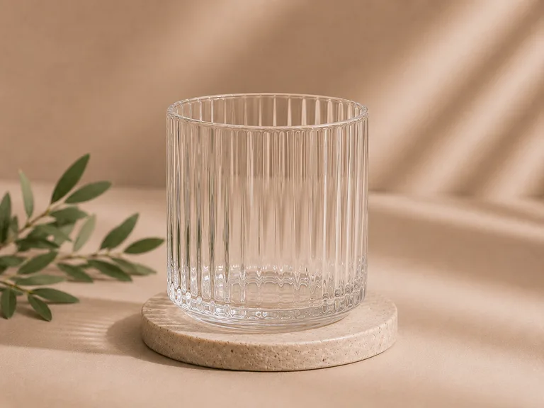 Ribbed Tumbler — Glass Drinkware