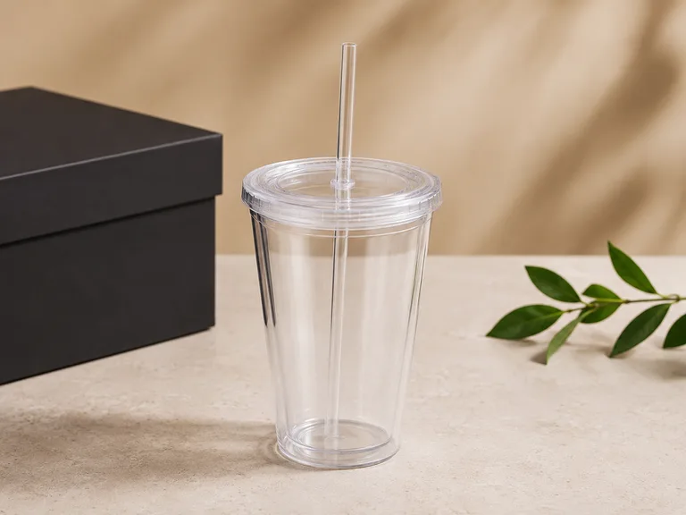 Straw Tumbler — Plastic Drinkware